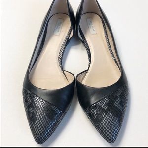 Cole Han snakeskin Toe Amalia pointed flat